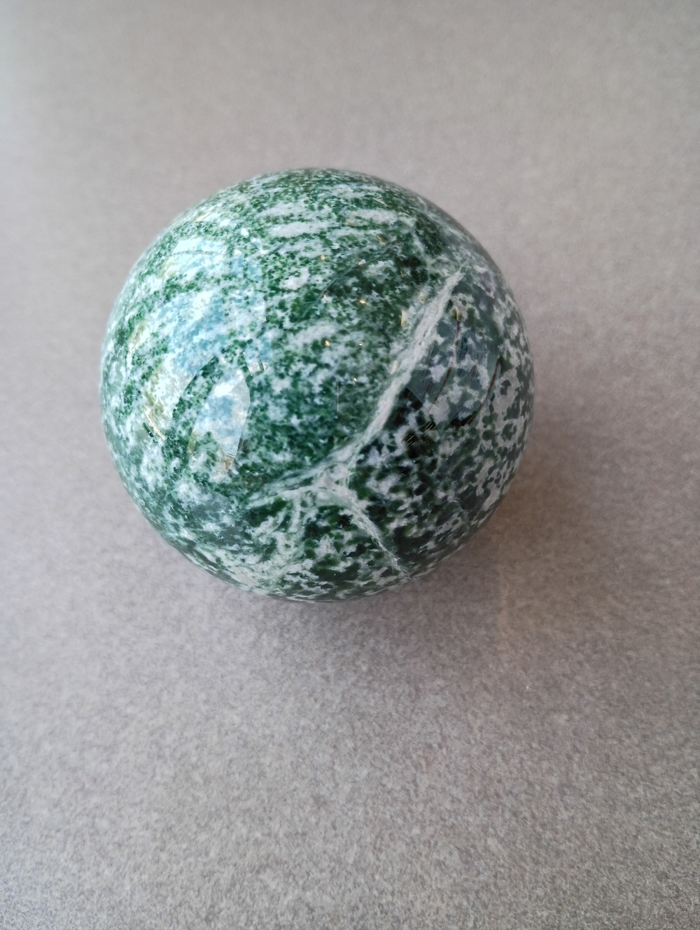 Moss Agate Polished Sphere